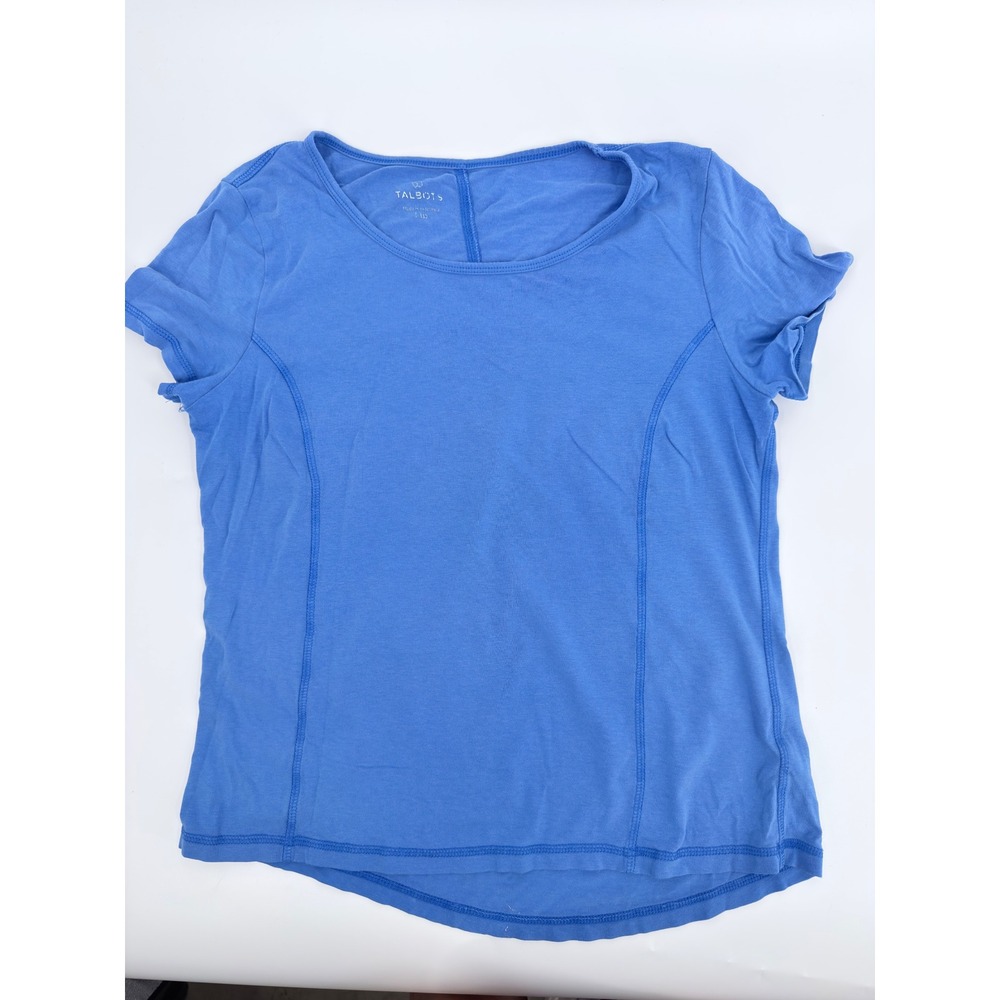 Talbots Activewear T Shirt Performance Tee 2010s Womens Size LP Periwinkle Blue